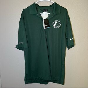 New Nike Golf dri fit green company logo embroidered polo men’s size large